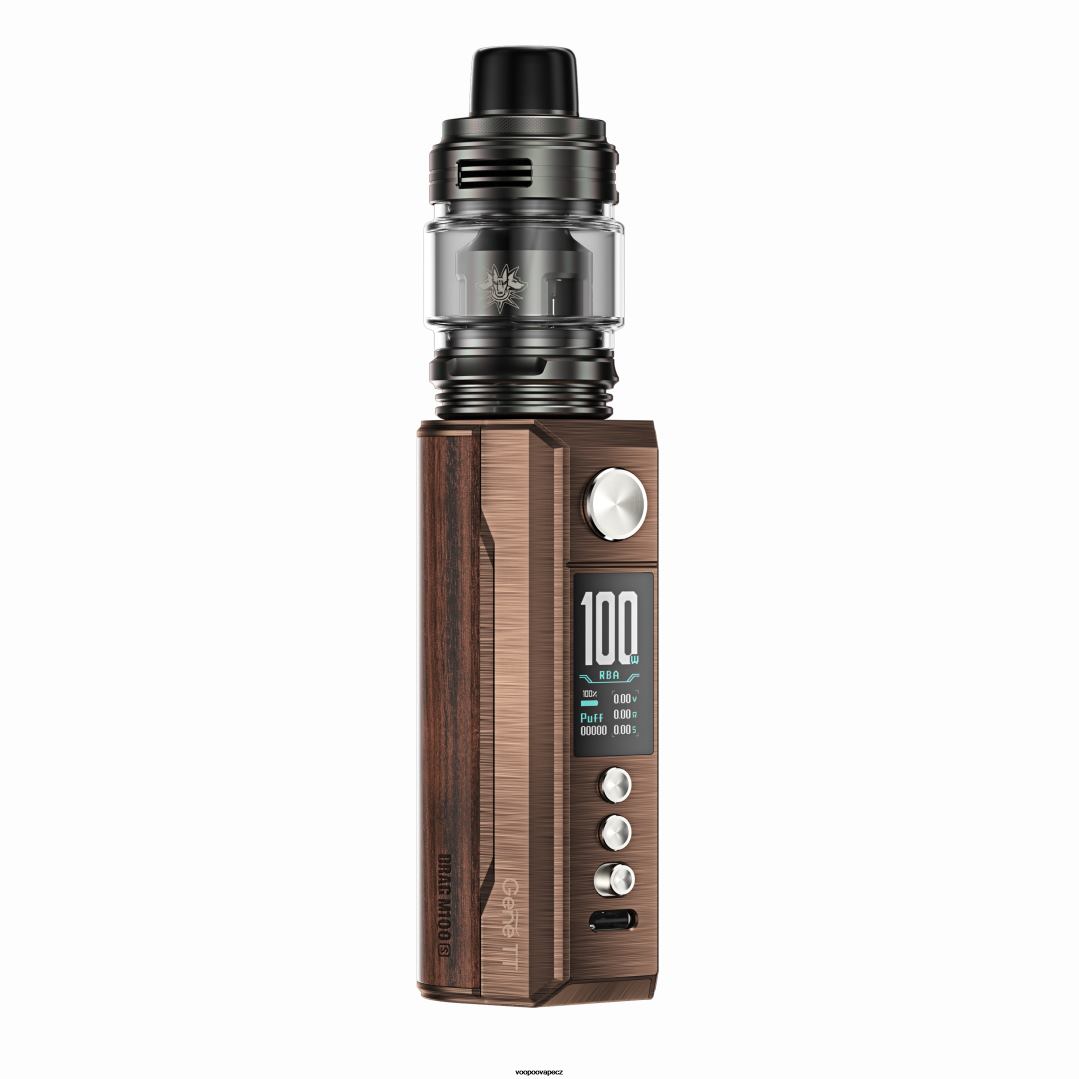 VOOPOO DRAG M100S mod zařízení starožitná mosaz a padauk Z2HHF275 - VOOPOO Vape Store