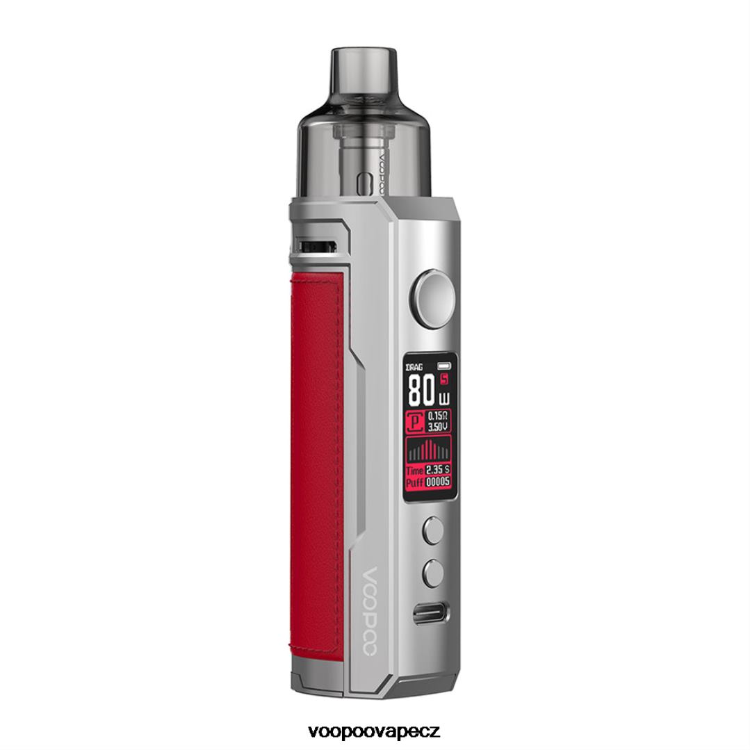 VOOPOO DRAG X pod mod kit stříbrná červená Z2HHF178 - VOOPOO Vape Praha